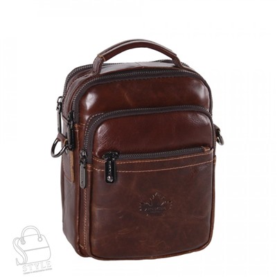 Сумка мужская кожаная 99775Z brown Zinimsk