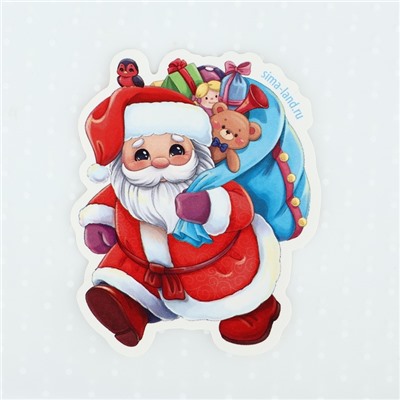 Пакет под сладости новогодний «Дедушка Мороз», 10×10 см