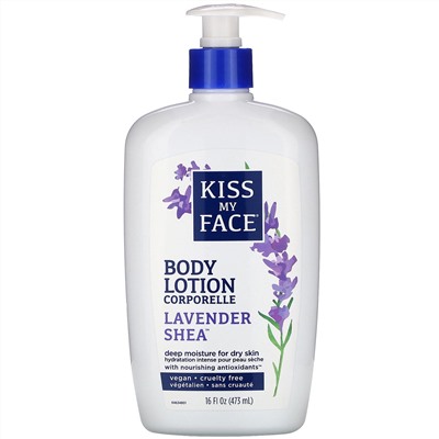 Kiss My Face, Body Lotion, Lavender Shea, 16 fl oz (473 ml)