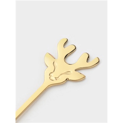 Чайная ложка Magistro «Хьёрт», длина 15 см, нержавеющая сталь, золотистая