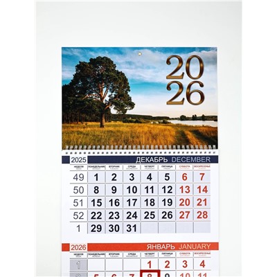 Календарь квартальный 2026 «Дерево»