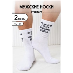 Носки мужские Школьные будни (набор 2 пары) (Белый)
