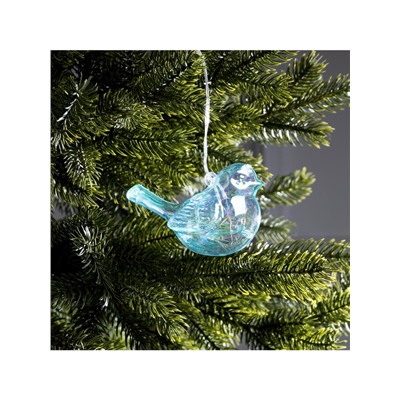 Ёлочная игрушка светодиодная «Снегирь», 10×17 см, 5 LED, от батареек ААх2, свечение тёплое белое