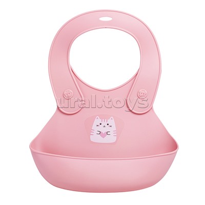 Нагрудник детский с декором (Светло-розовый)