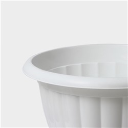 Вазон для цветов «Жасмин», 18 л, d=42 см, h=30 см, белый