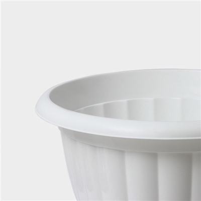 Вазон для цветов «Жасмин», 18 л, d=42 см, h=30 см, белый