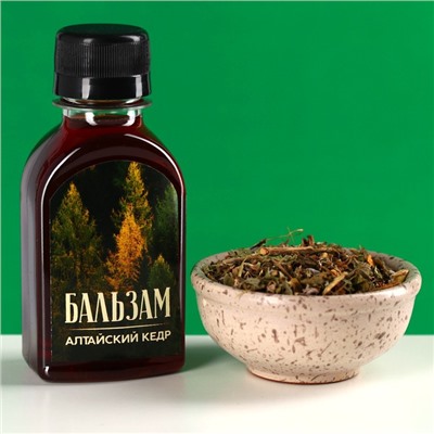 Подарочный набор «С 23 февраля»: чай травяной 20 г, кедровый бальзам 100 мл.