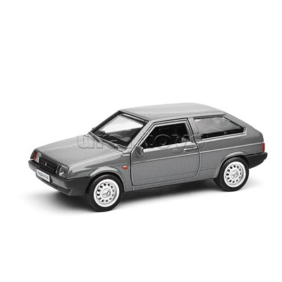 Машина металл LADA-2108 "Спутник" 12 см, (двери, багаж, серый) в коробке