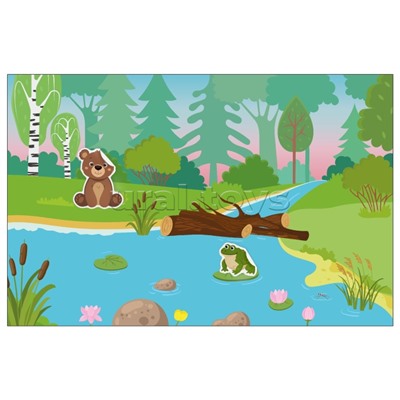 Веселые наклейки. В лесу