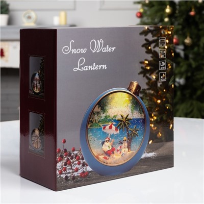 Фигура светодиодная «Зимнее сияние», 20.9×21.3×8.5 см, музыка, батарейки ААх3 (не в комплекте), USB, свечение тёплое белое