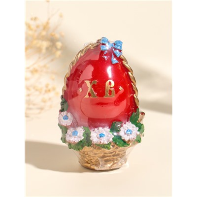 Свеча декоративная «Пасхальное яйцо в корзинке», 7×10.5 см, 130 г
