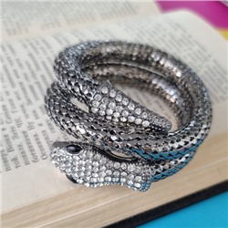 Жёсткий браслет "Змея", чёрный цвет, 34122, арт.606.105