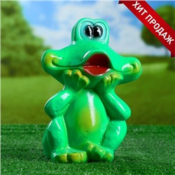 Садовая фигура из гипса «Лягушка улыбается», 24×14 см