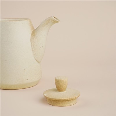 Заварочный чайник SL Home «Волны Сардинии», 1.3 л, 22.5×11×19 см, фарфор, бежевый