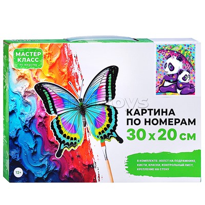 Набор для рисования "Картина по номерам 30х20 см. Милые пандочки"