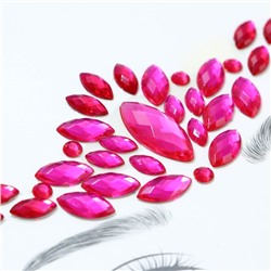 Стразы для лица «Розовые мечты», цвет розовый, BEAUTY FOX