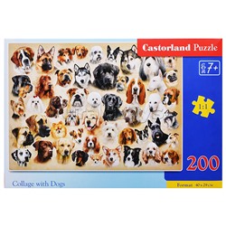 Пазлы 200 "Породы собак" коллаж