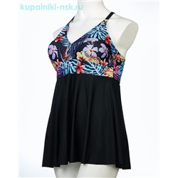 381 F Купальник раздельный платье (52-60)
