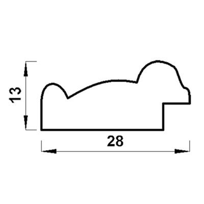 Рама для картин (зеркал) 30×40×2.8 см, пластиковая, Calligrata белая/золото