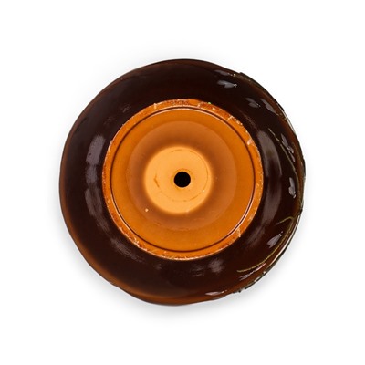 Горшок для цветов «Миндаль », 8 л, d=30 см, h=23 см, с поддоном, керамика, коричневый