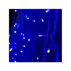 Гирлянда «Бахрома» 3×0.6 м, IP44, УМС, белая нить, 160 LED, свечение синее, 220 В