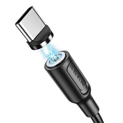Кабель USB - Type-C Borofone BX41 Amiable магнитный 12W 100см 2,4A  (black)