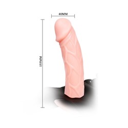 Телесный фаллоимитатор на трусиках Jessica Strap-On - 15,5 см.