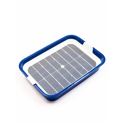 Туалет для кошек «Белла мини», 35×26×6 см, с сеткой, пластик, синий