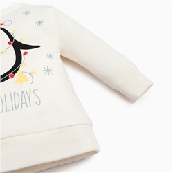 Костюм детский (джемпер, брюки) «Крошка Я. Новогодние зверята», рост 68-74 см, красный, белый