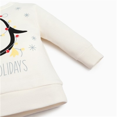 Костюм детский (джемпер, брюки) «Крошка Я. Новогодние зверята», рост 68-74 см, красный, белый