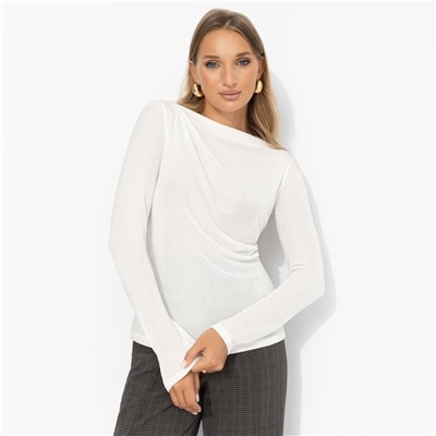 Лонгслив с декоративной сборкой, Линия утончённости