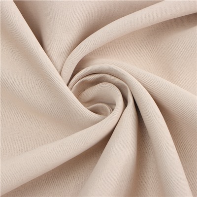 Штора блэкаут портьерная «Этель», 270×300 см, бежевая