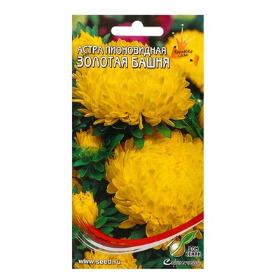 Набор семян Астра пионовидная «Золотая Башня», 85 семян