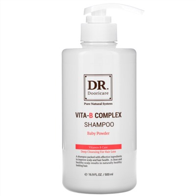 Doori Cosmetics, Vita-B Complex Shampoo, Baby Powder, 16.9 fl oz (500 ml)