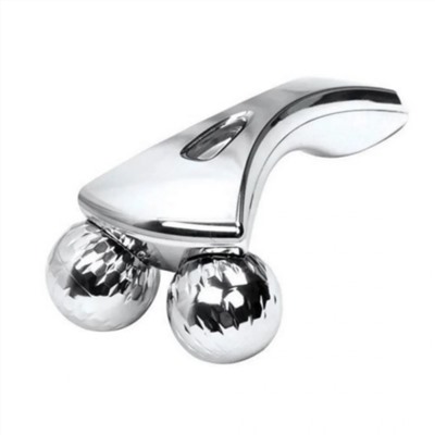 Nail Art Ручной роликовый массажер для лица и тела / 3D XC-200, серебристый 18464