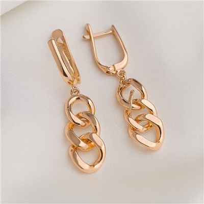 Комплект в виде цепочек, ювелирная бижутерия коллекция "Дубай" покрытие позолота, арт.215.529-17