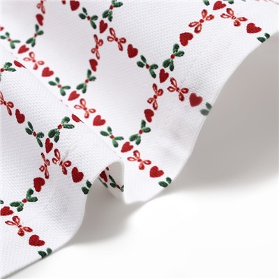 Дорожка на стол Этель Flower Cage 40×149 см, 100% хлопок, рогожка 186 г/м², белая