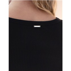 Топ из трикотажа в широкий рубчик