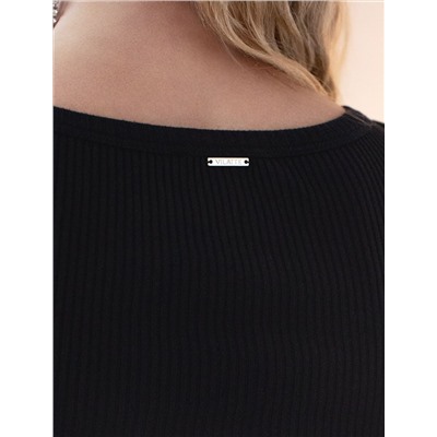 Топ из трикотажа в широкий рубчик