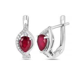 Серьги, рубин корунд, SL-RIC111