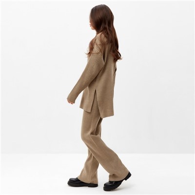 Костюм женский (свитер, брюки) MIST, размер 44-46 (М), бежевый