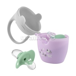 Контейнер для соски-пустышки "Слоник", с пустышкой, сиреневый