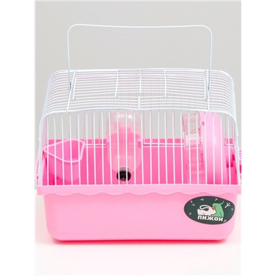 Клетка для грызунов «Пижон», 23×17×17 см, розовая