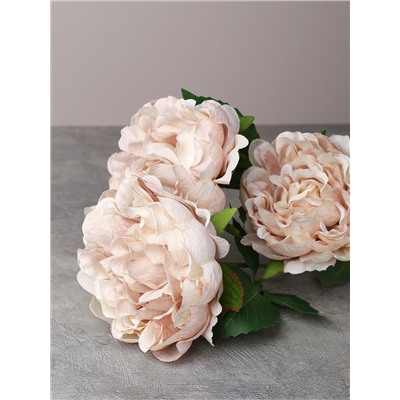 Цветок искусственный Пион букет 78 см / SK-01 /уп 2/300/ (Бежевый)