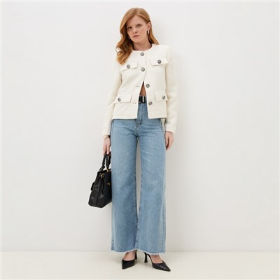 Жакет женский твидовый MIST, размер 44, молочный