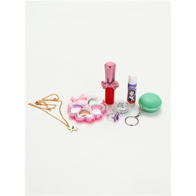 Набор детской косметики «Ты самая чудесная», тени, блеск для губ, бальзам для губ, глиттер, кольцо, подвеска