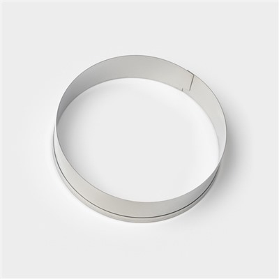 Формы для печенья Доляна «Круг», набор 5 шт.: 4 см, 4.5 см, 5.5 см, 6 см, 7 см, металл, серебристые