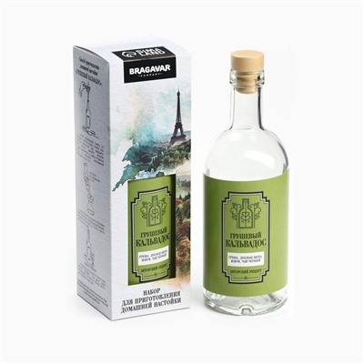 Подарочный набор для приготовления настойки «Грушевый кальвадос», набор трав и специй 38 г, бутылка 500 мл., инструкция