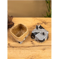 Корзинка «Енот», 10×10×13 см, бамбук