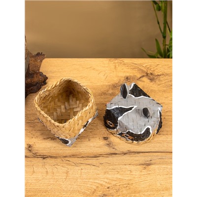 Корзинка «Енот», 10×10×13 см, бамбук